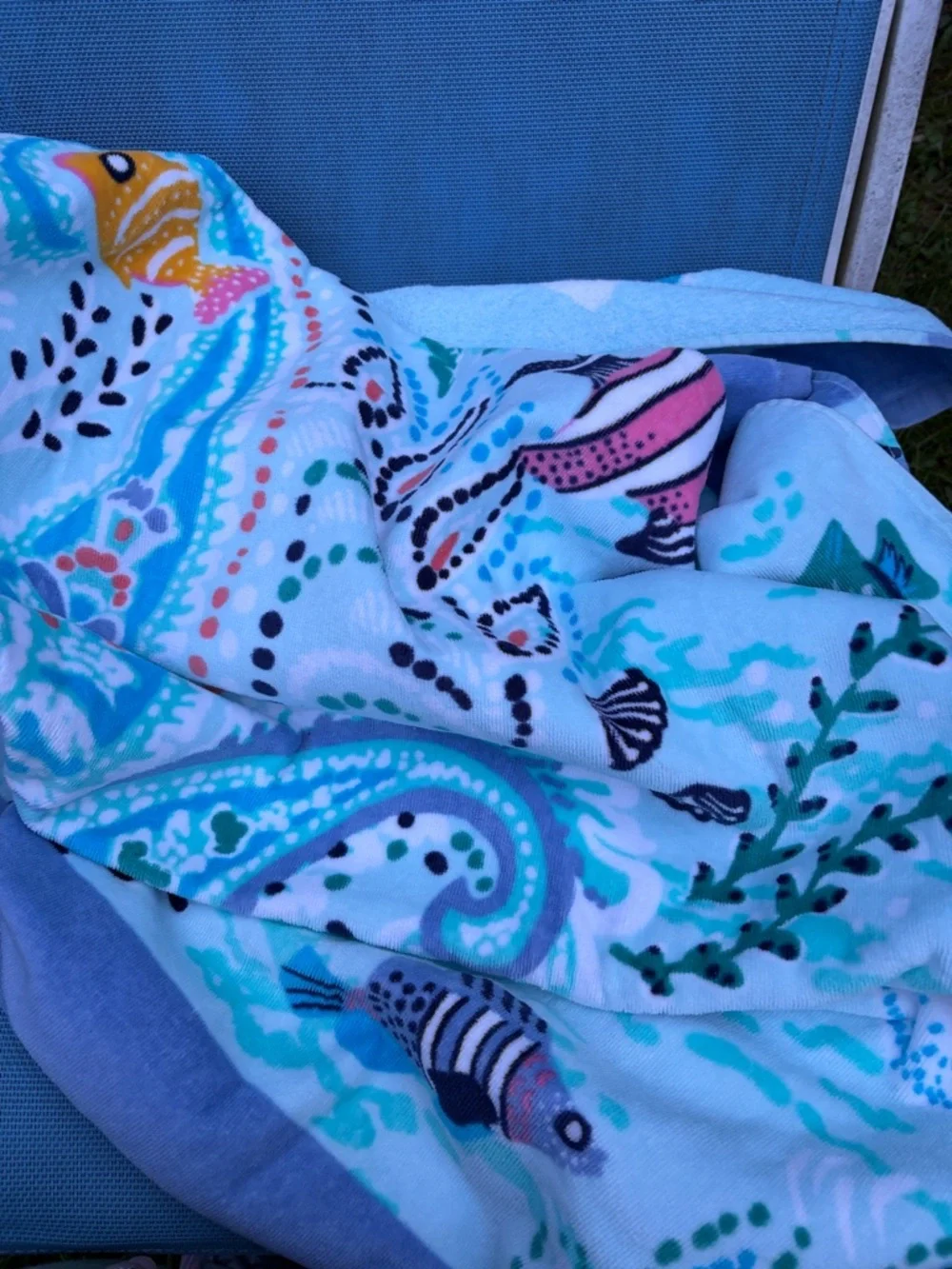 Vera Bradley Beachtown in sea creature, print large towel two sided print